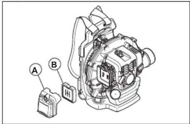 HUSQVARNA 360BT - Kaαρισμός τοῦ φιλτρου αέρα (360BT) - 1