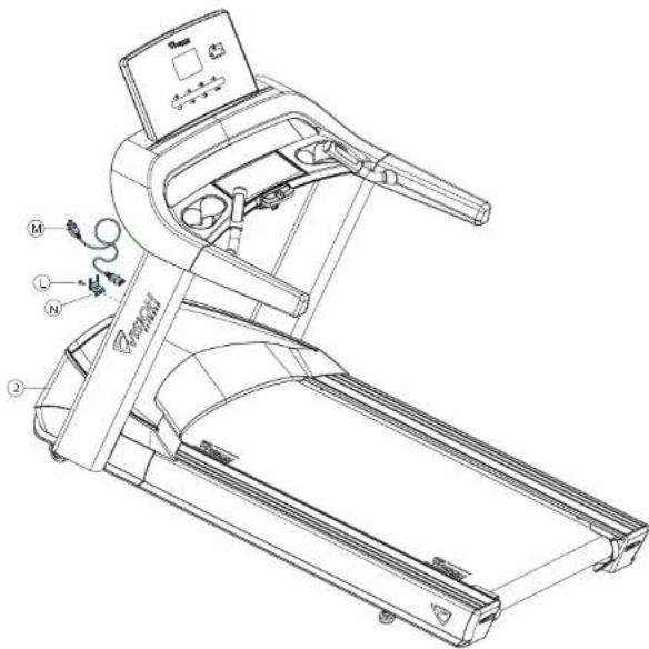 Vision Fitness T600 - IMPORTANTE: Não aperte os parafusos às a etapa 3 estar conclusida. - 2