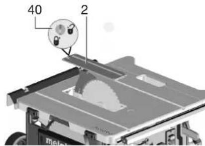 METABO TS 3618 LTX BL 254 - i Aanwijizing: - 1
