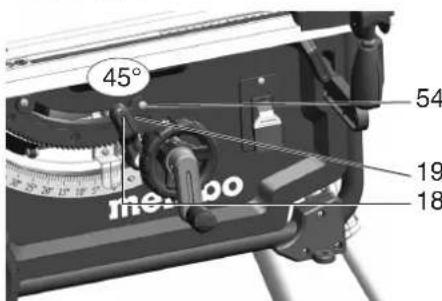 METABO TS 3618 LTX BL 254 - Réglement du limiteur de butée - 1