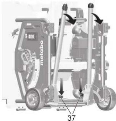 METABO TS 3618 LTX BL 254 - Ustawianie na podstawie: - 2