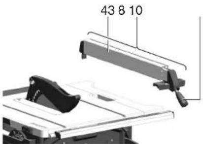 METABO TS 3618 LTX BL 254 - Pressionar alavanca de aperto (10) para baixo para bloquear. - 1
