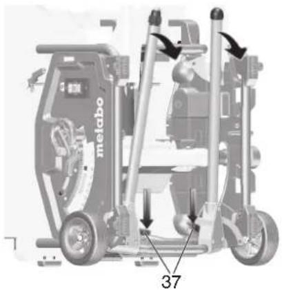 METABO TS 3618 LTX BL 254 - Montaje con soporte: - 2