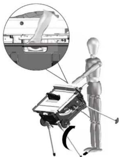 METABO TS 3618 LTX BL 254 - Installation avec support de machine : - 4