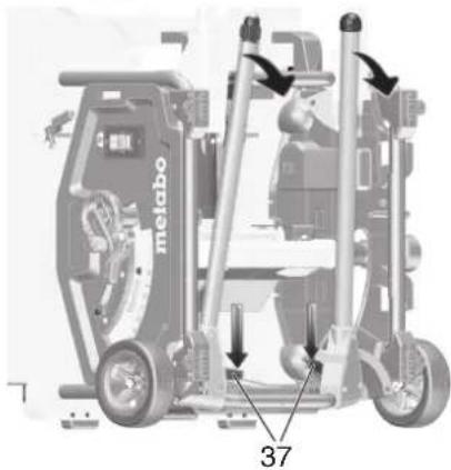 METABO TS 3618 LTX BL 254 - Installation with machine stand: - 2
