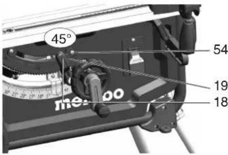 METABO TS 3618 LTX BL 254 - Nastavte vymezeni dorazu - 1