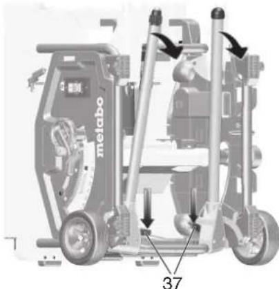 METABO TS 3618 LTX BL 254 - Installazione con montante macchina: - 2