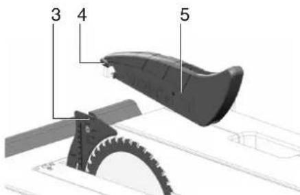 METABO TS 3618 LTX BL 254 - Montar o resguardo contra aparas - 1
