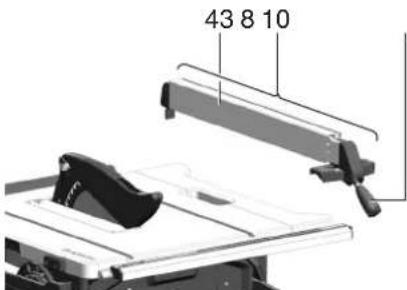 METABO TS 3618 LTX BL 254 - Paina sitā varten kiristysvipu (10) alas. - 1