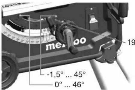 METABO TS 3618 LTX BL 254 - Indstilling for underskæringer - 1
