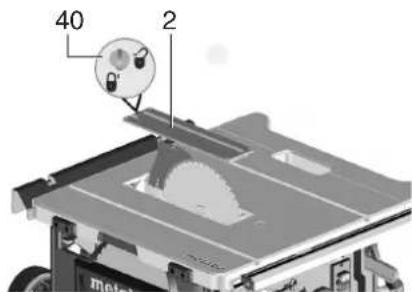 METABO TS 3618 LTX BL 254 - Note: - 1