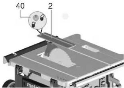 METABO TS 3618 LTX BL 254 - Ohje: - 1