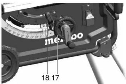 METABO TS 3618 LTX BL 254 - Setting the saw blade tilt - 2