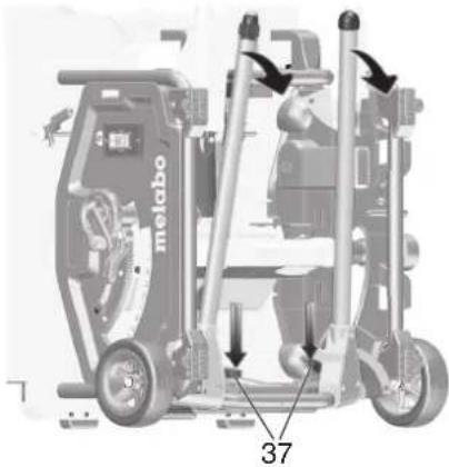 METABO TS 3618 LTX BL 254 - Pystytys konejalustan kanssa: - 2