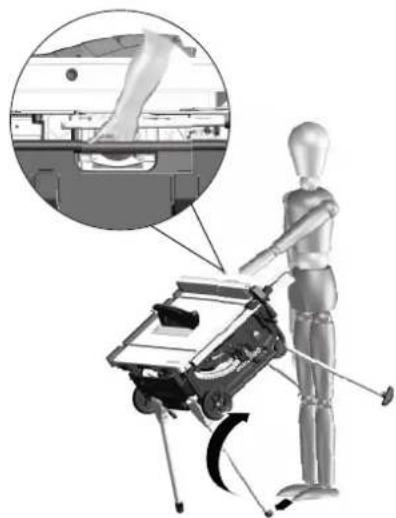 METABO TS 3618 LTX BL 254 - Installation with machine stand: - 4