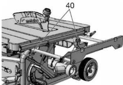 METABO TS 216 Floor - Nastaveni prodlouzeni stolu - 1