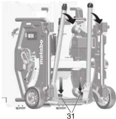 METABO TS 216 Floor - Opstilling med maskinstativ: - 2