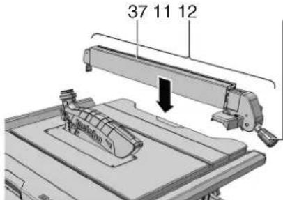 METABO TS 216 Floor - Pressionar alavanca de aperto (12) para baixo para bloquear. - 1