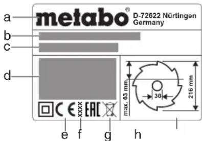 METABO TS 216 Floor - DaHHbIe Ha 3aBOcHoi Ta6nHHe: - 1
