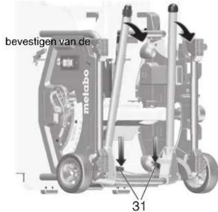 METABO TS 216 Floor - Opstelling met machinestandaard: - 2