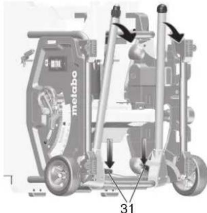 METABO TS 216 Floor - Oppstilling med maskinstativ: - 2