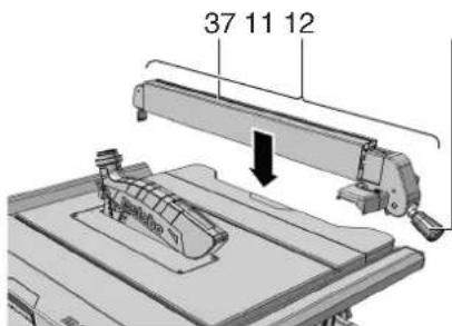 METABO TS 216 Floor - Ustawianie ogranicznika równelegego - 1