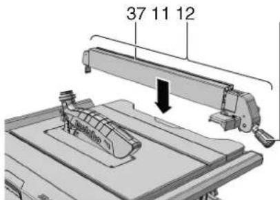 METABO TS 216 Floor - Spanhefboom (12) omlaag drukken om vast te zetten. - 1
