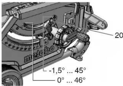 METABO TS 216 Floor - Einstellung fur Hinterschnitte - 1