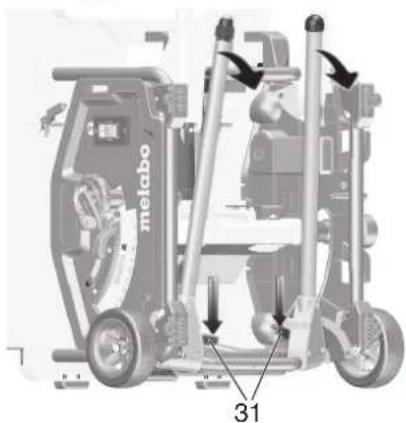 METABO TS 216 Floor - Installation with machine stand: - 2