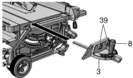 METABO TS 216 Floor - Regolazione della guida trasversale - 1
