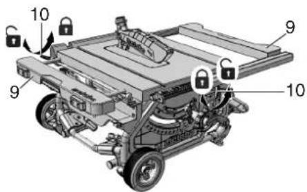 METABO TS 216 Floor - Nastavení Rozsǐfení stolu - 1