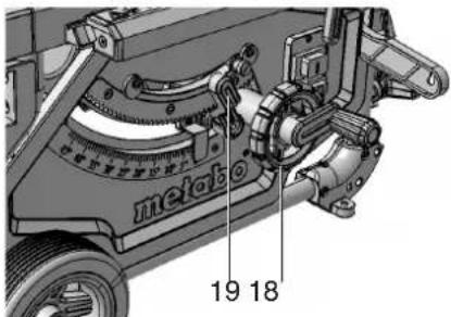 METABO TS 216 Floor - Ustawianie nachylenia pily tarczowej - 2