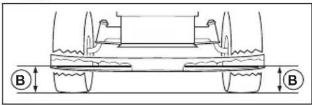 HUSQVARNA TC 238T - To adjust the parallelism of the cutting deck - 3