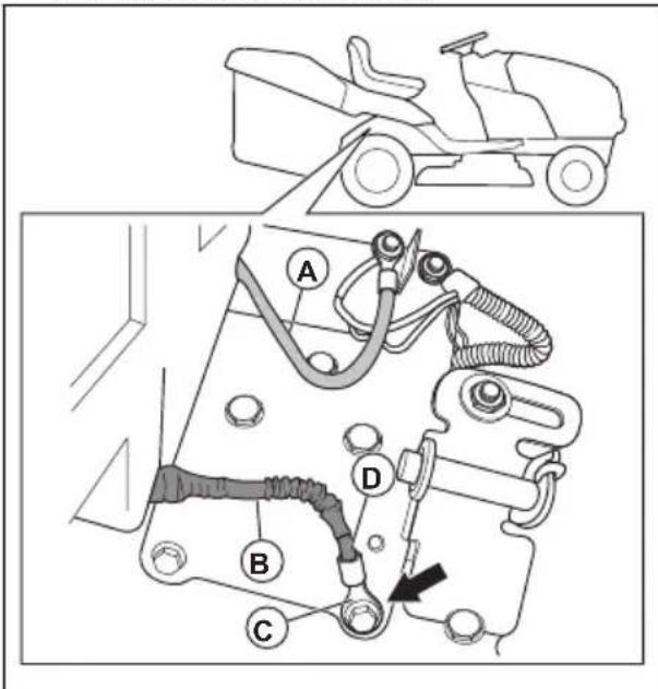 HUSQVARNA TC 238T - To connect the battery - 2