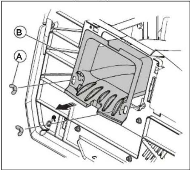 HUSQVARNA TC 238T - To remove and install the center chute - 1