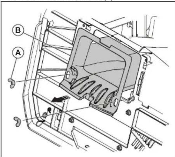 HUSQVARNA TC 238T - Rimozione e installazione dello scivolo centrale - 1