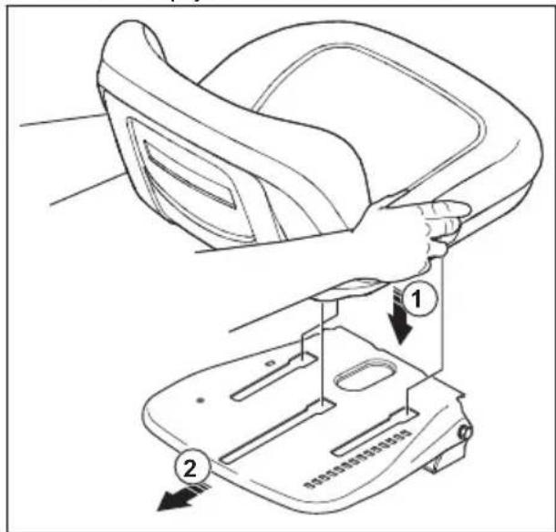 HUSQVARNA TS 142L - Instalación del asiento - 2