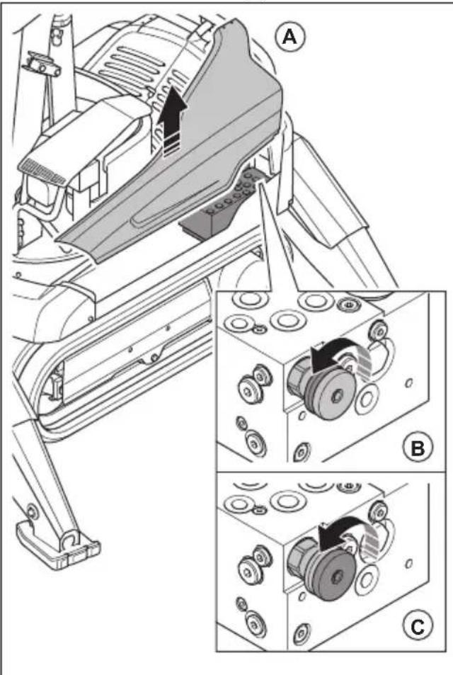 HUSQVARNA TC 130 - To remove and install the caterpillar tracks (DXR 145) - 1