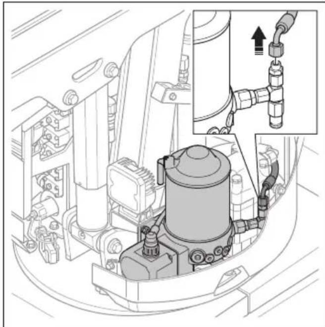 HUSQVARNA TC 130 - To bleed the breaker grease pump (DXR 95) - 2