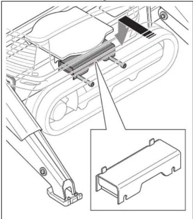 HUSQVARNA TC 130 - So installmenten und entfern den Sie die Gleiskettenerweiterungen (DXR 275, DXR 305, DXR 315) - 2
