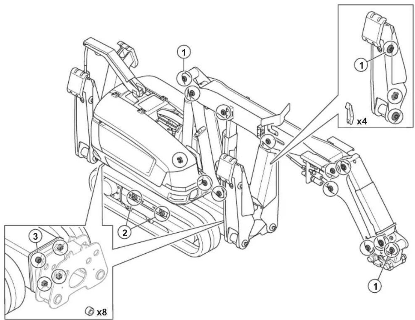 HUSQVARNA TC 130 - Contrôle des raccords vissés - 3