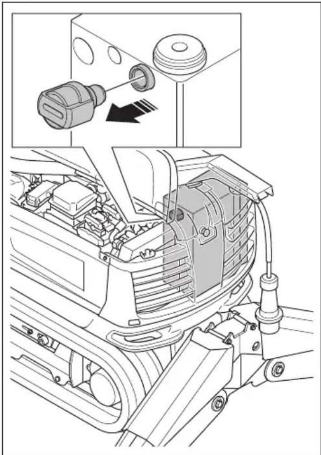 HUSQVARNA TC 130 - To replace the hydraulic oil filter (DXR 275, DXR 305, DXR 315) - 3