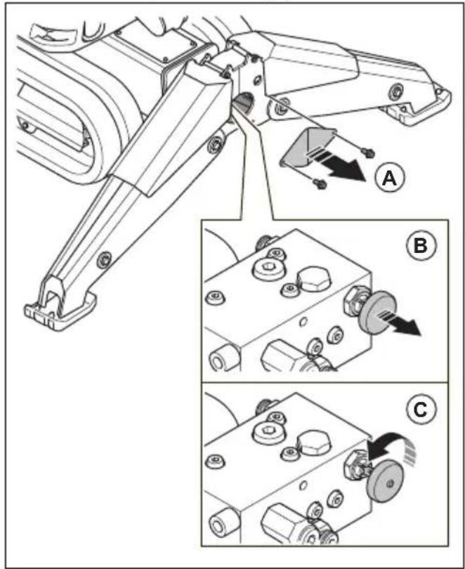 HUSQVARNA TC 130 - To remove and install the caterpillar tracks (DXR 275, DXR 305, DXR 315) - 1