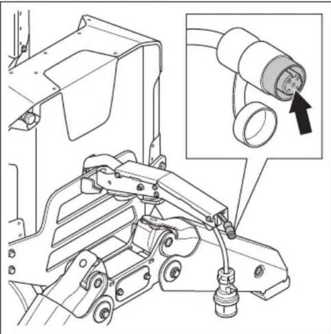 HUSQVARNA TC 130 - Branchement de la télécommande au produit avec un cable de bus CAN (DXR 95) - 2