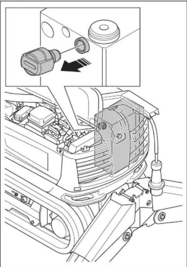 HUSQVARNA TC 130 - Het hydraulische-oliefilter verrangen (DXR 275, DXR 305, DXR 315) - 3