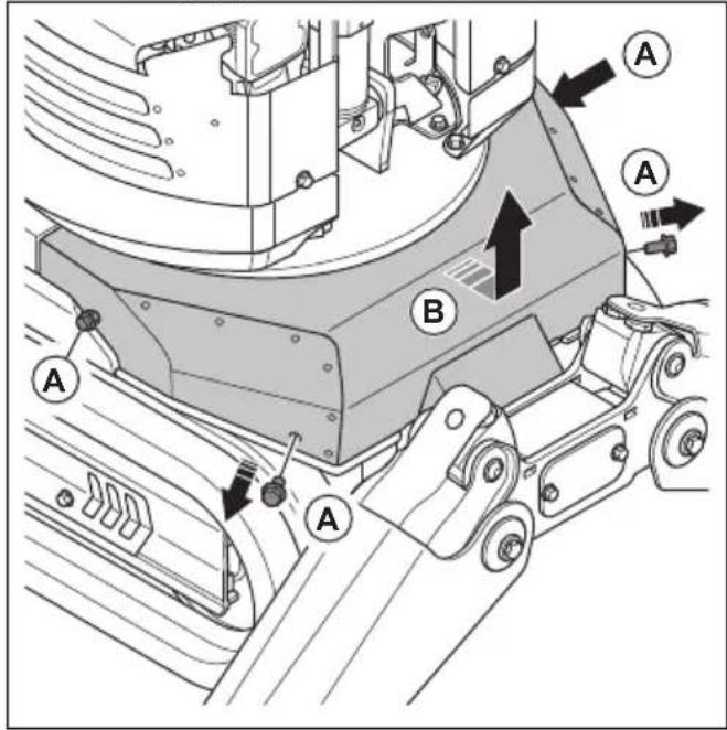 HUSQVARNA TC 130 - So lassen Sie das Hydrauliksystem ab (DXR 95) - 3
