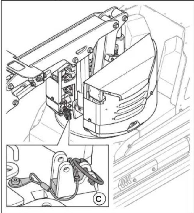 HUSQVARNA TC 130 - De draaivergrendeling controleren (DXR 95) - 3