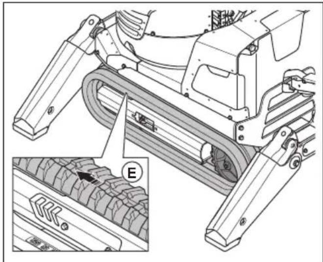 HUSQVARNA TC 130 - To remove and install the caterpillar tracks (DXR 95) - 4