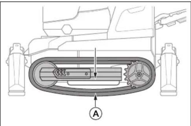 HUSQVARNA TC 130 - To manually adjust the caterpillar trackstension (DXR 95) - 4