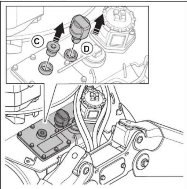 HUSQVARNA TC 130 - So fullen Sie das Hydrauliköl ein (DXR 95) - 4